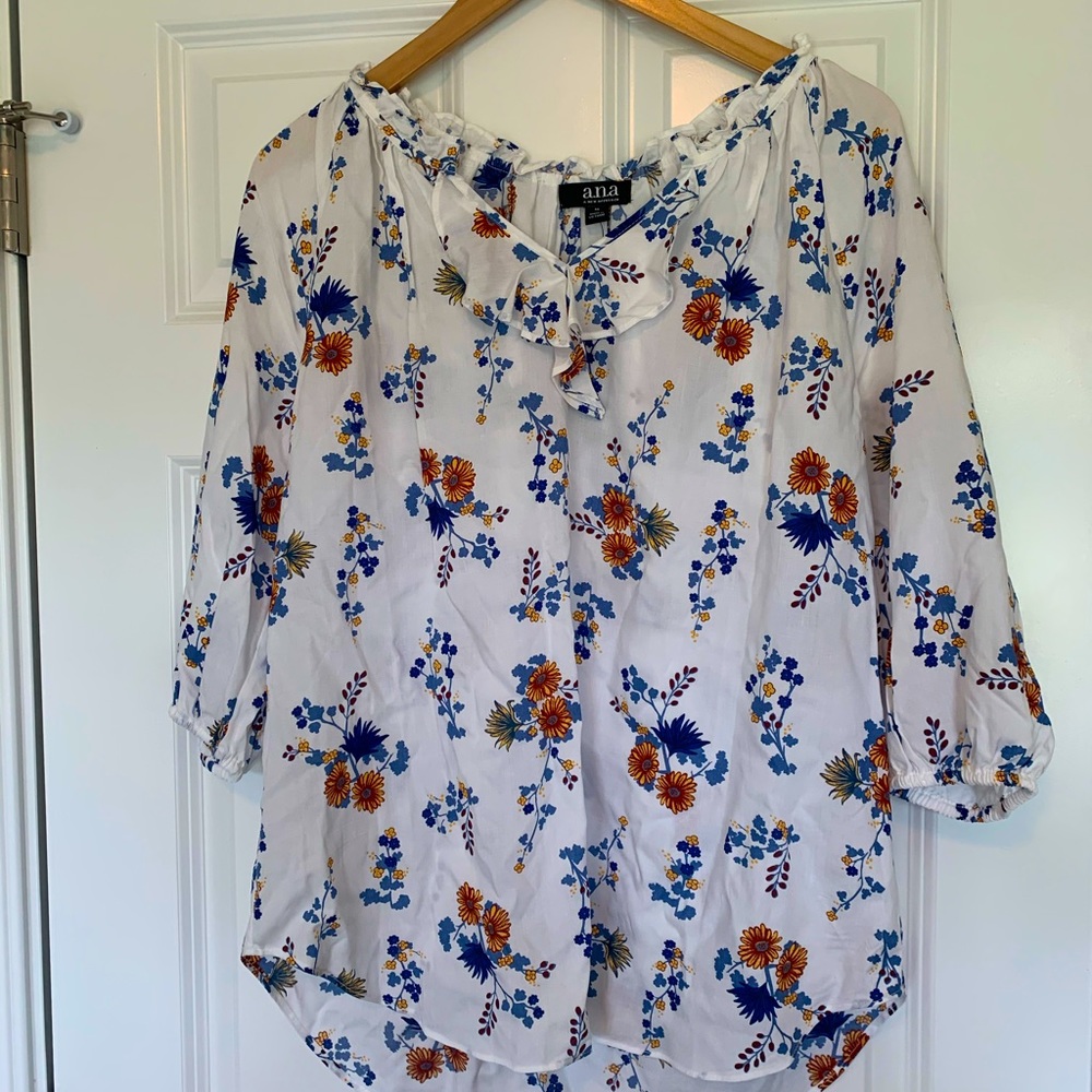 Woman’s long sleeve floral blouse